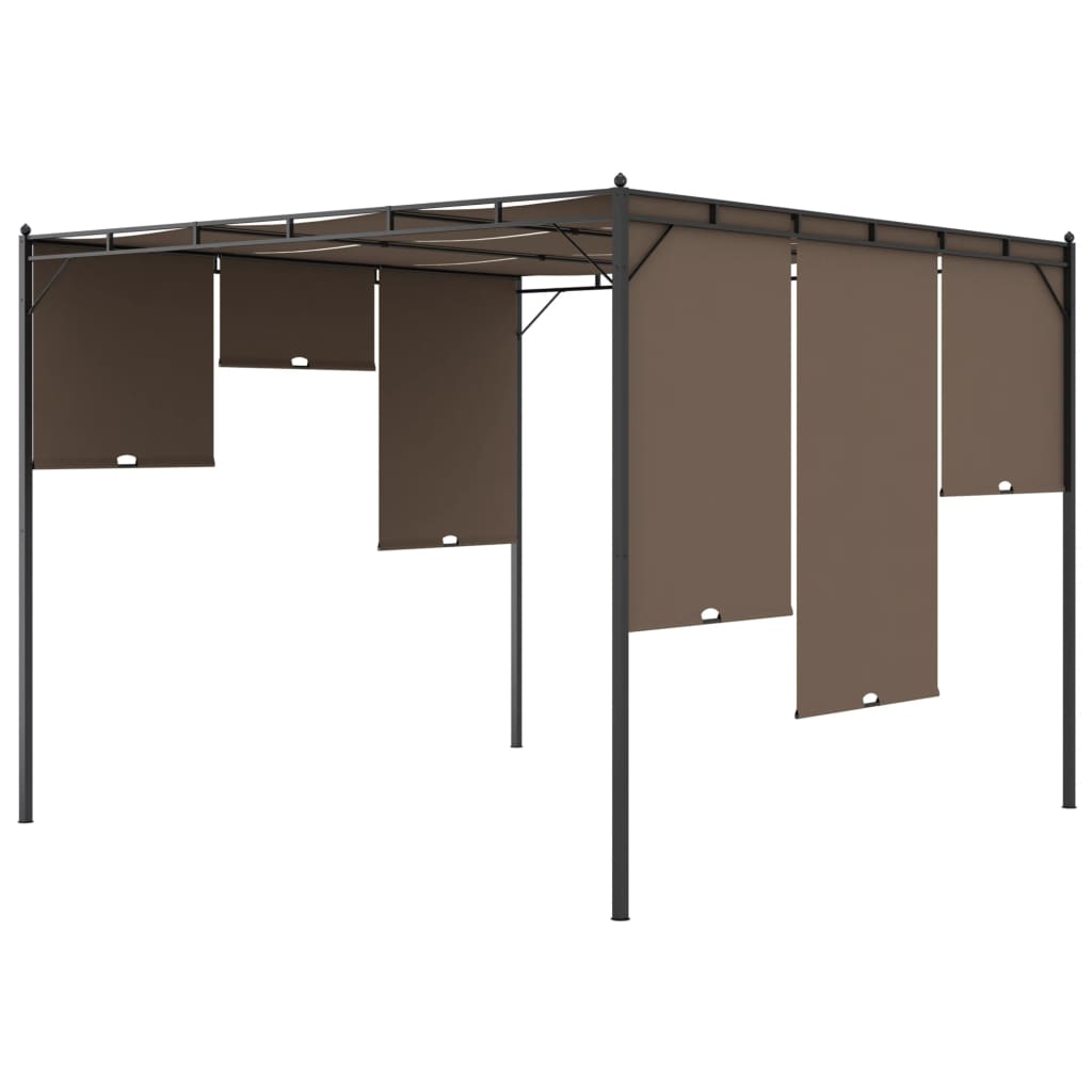 Gazebo da Giardino con Tenda Laterale 3x3x2,25 m Talpa cod mxl 66028