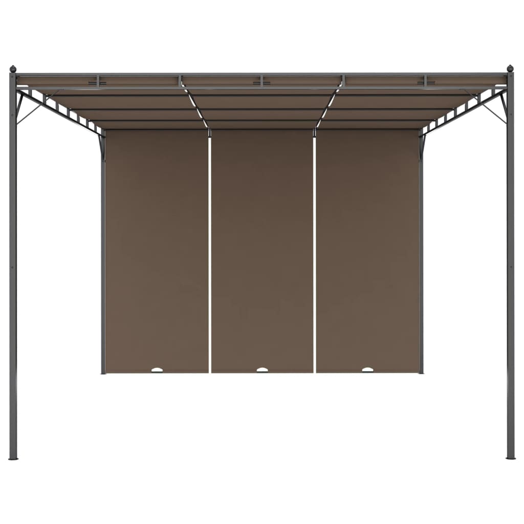 Gazebo da Giardino con Tenda Laterale 4x3x2,25 m Talpa cod mxl 66023