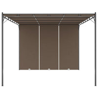 Gazebo da Giardino con Tenda Laterale 4x3x2,25 m Talpa cod mxl 66023