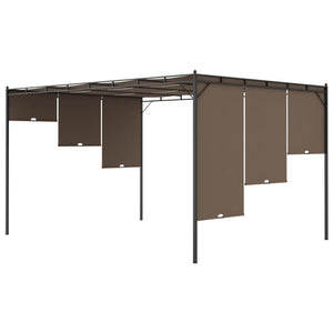 Gazebo da Giardino con Tenda Laterale 4x3x2,25 m Talpa cod mxl 66023