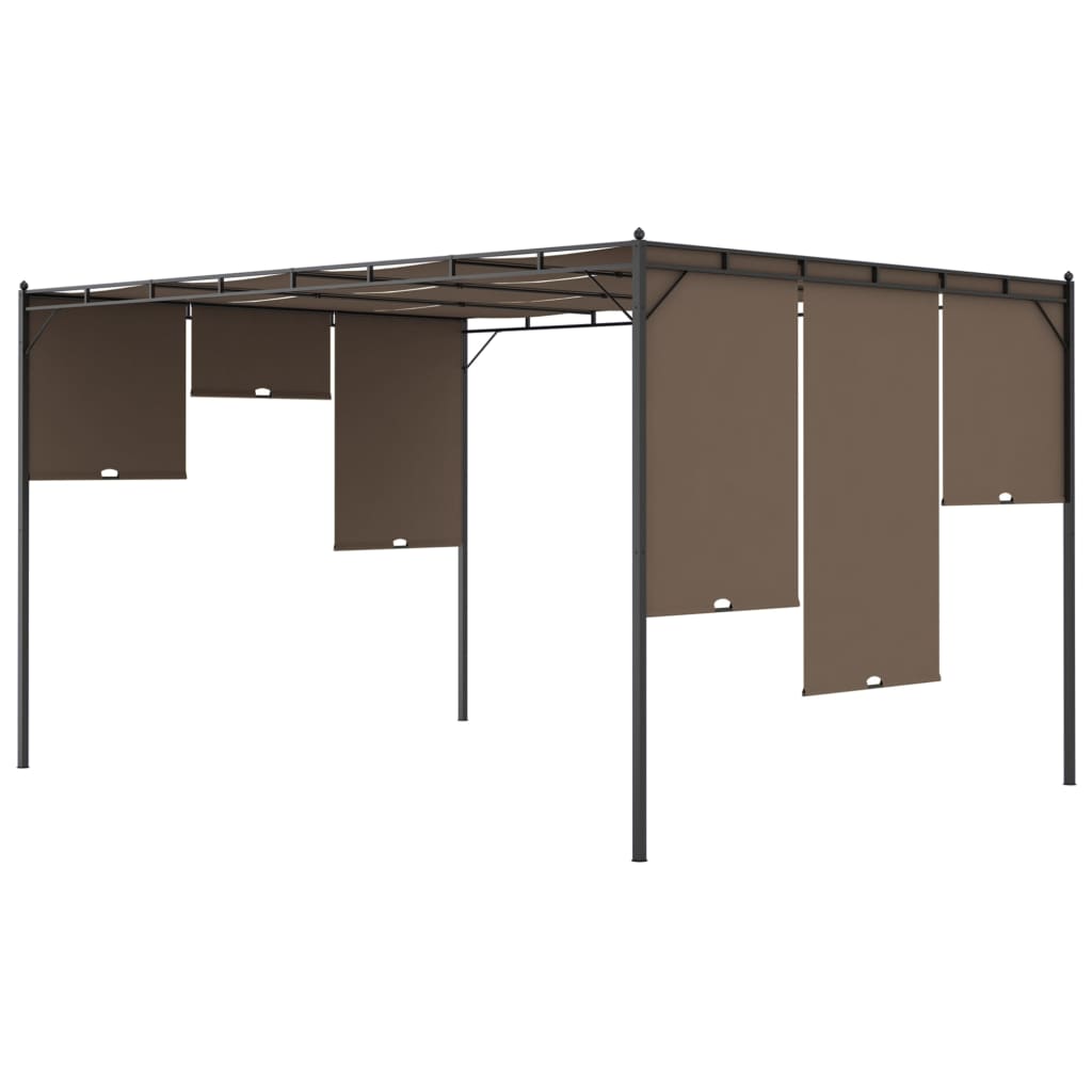 Gazebo da Giardino con Tenda Laterale 4x3x2,25 m Talpa cod mxl 66023