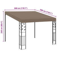 Gazebo a Parete 3x3x2,5 m Talpa 312265