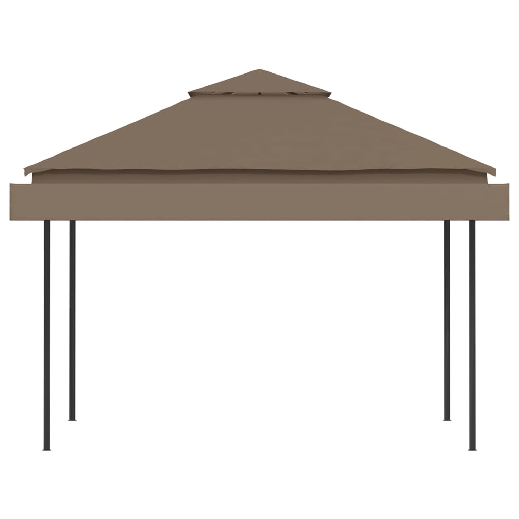  Gazebo Tetto Doppio Estendibile 3x3x2,75m Grigio Talpa 180g/m² cod mxl 66049