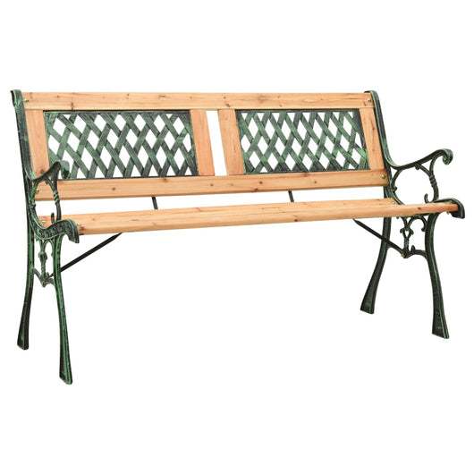 Panchina da Giardino 122 cm in Ghisa e Legno Massello di Abete cod mxl 43207