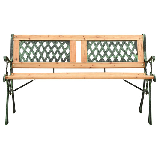 Panchina da Giardino 122 cm in Ghisa e Legno Massello di Abete cod mxl 43207