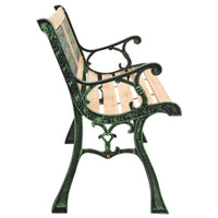 Panchina da Giardino 122 cm in Ghisa e Legno Massello di Abete cod mxl 43207