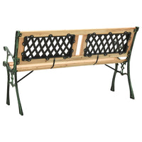 Panchina da Giardino 122 cm in Ghisa e Legno Massello di Abete cod mxl 43207