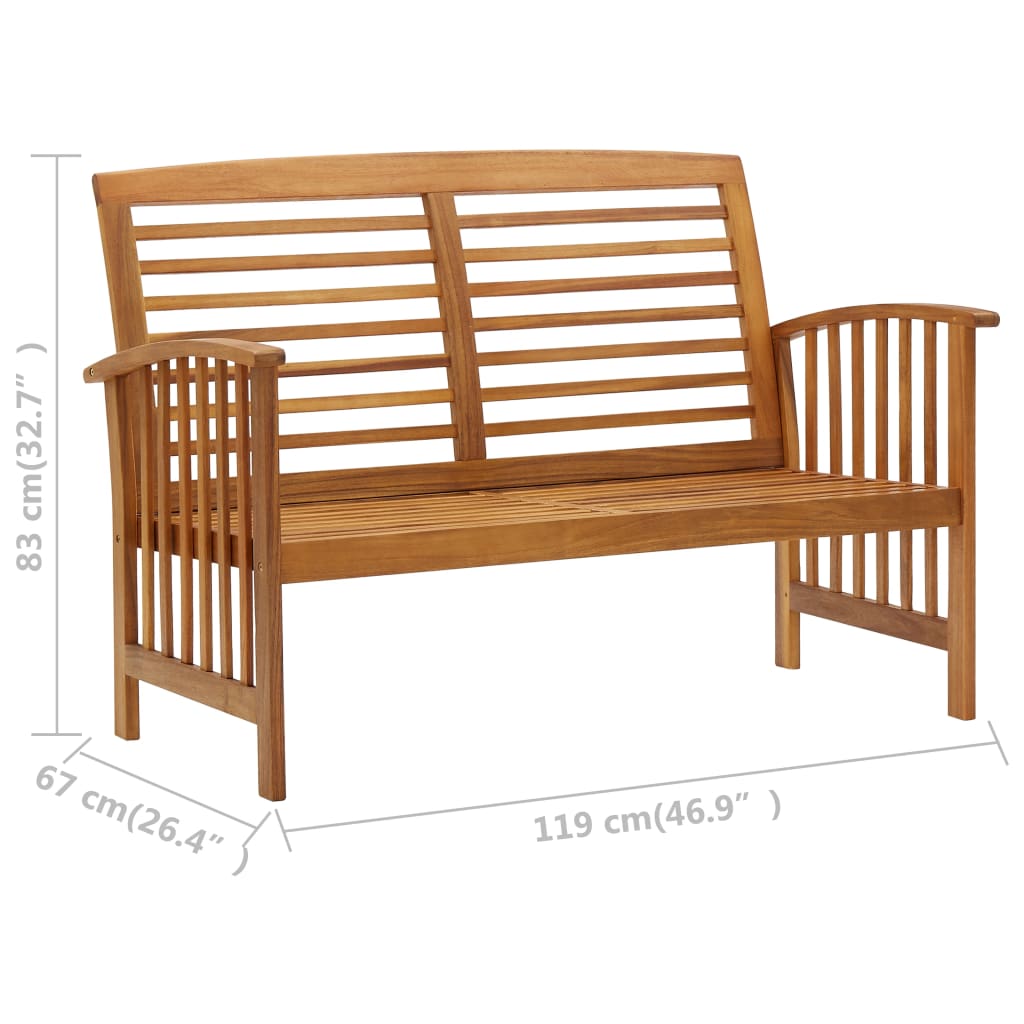 Set Divani da Giardino 2 pz in Legno Massello di Acacia cod mxl 43110