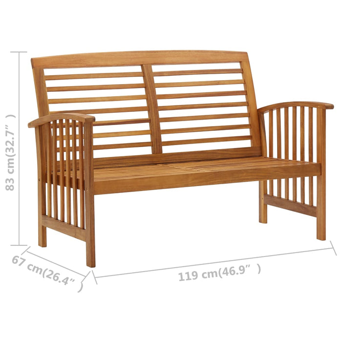 Set Divani da Giardino 2 pz in Legno Massello di Acacia cod mxl 43110