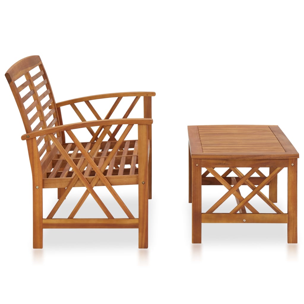 Set Divani da Giardino 2 pz in Legno Massello di Acacia cod mxl 35849