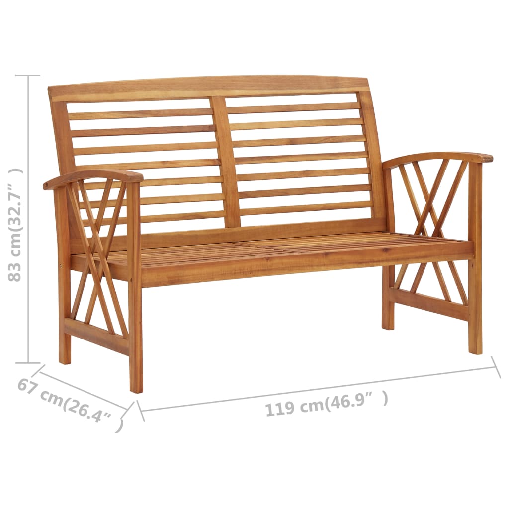 Set Divani da Giardino 2 pz in Legno Massello di Acacia cod mxl 35849