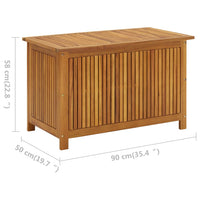 Contenitore da Giardino 90x50x58 cm in Legno Massello di Acacia 310282