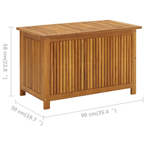 Contenitore da Giardino 90x50x58 cm in Legno Massello di Acacia 310282