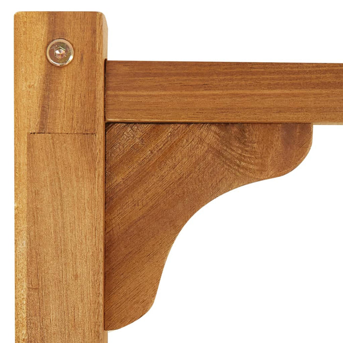 Lettino Prendisole Doppio con Tende e Cuscini in Legno Acacia cod mxl 41585