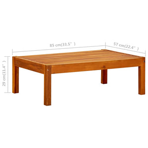 Tavolo da Giardino 85x57x29 cm in Legno Massello di Acacia cod mxl 34270