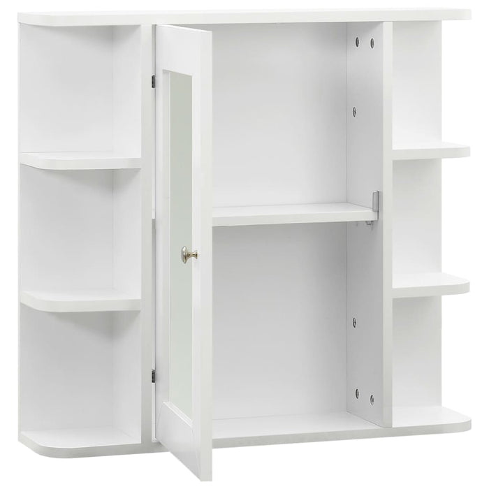 Armadietto a Specchio Bianco 66x17x63 cm in MDF 323601