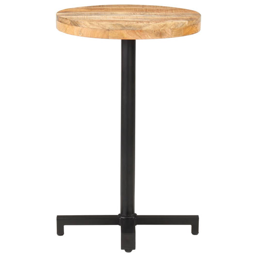 Tavolino da Bistrot Rotondo Ø50x75 cm in Legno di Mango Grezzo 320263