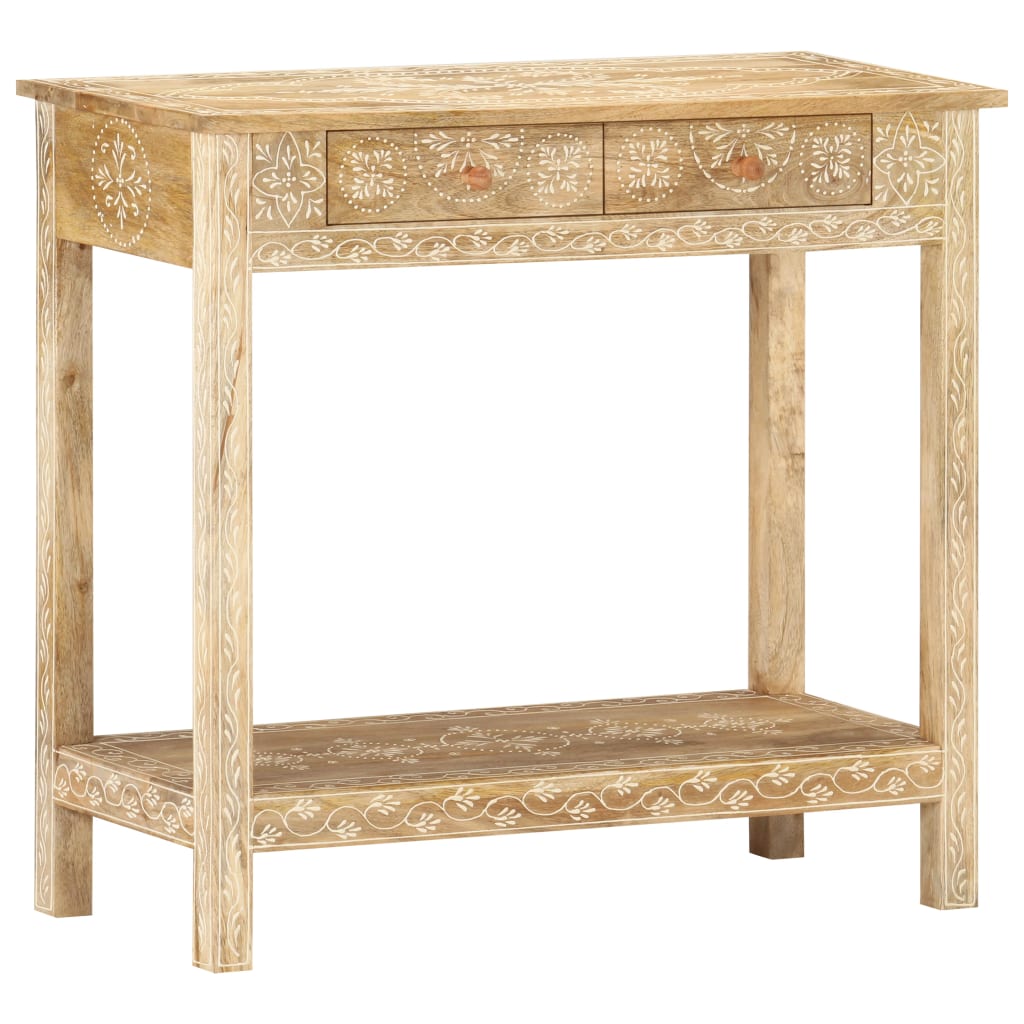 Tavolo Consolle 80x35x74 cm in Legno Massello di Mango 320379