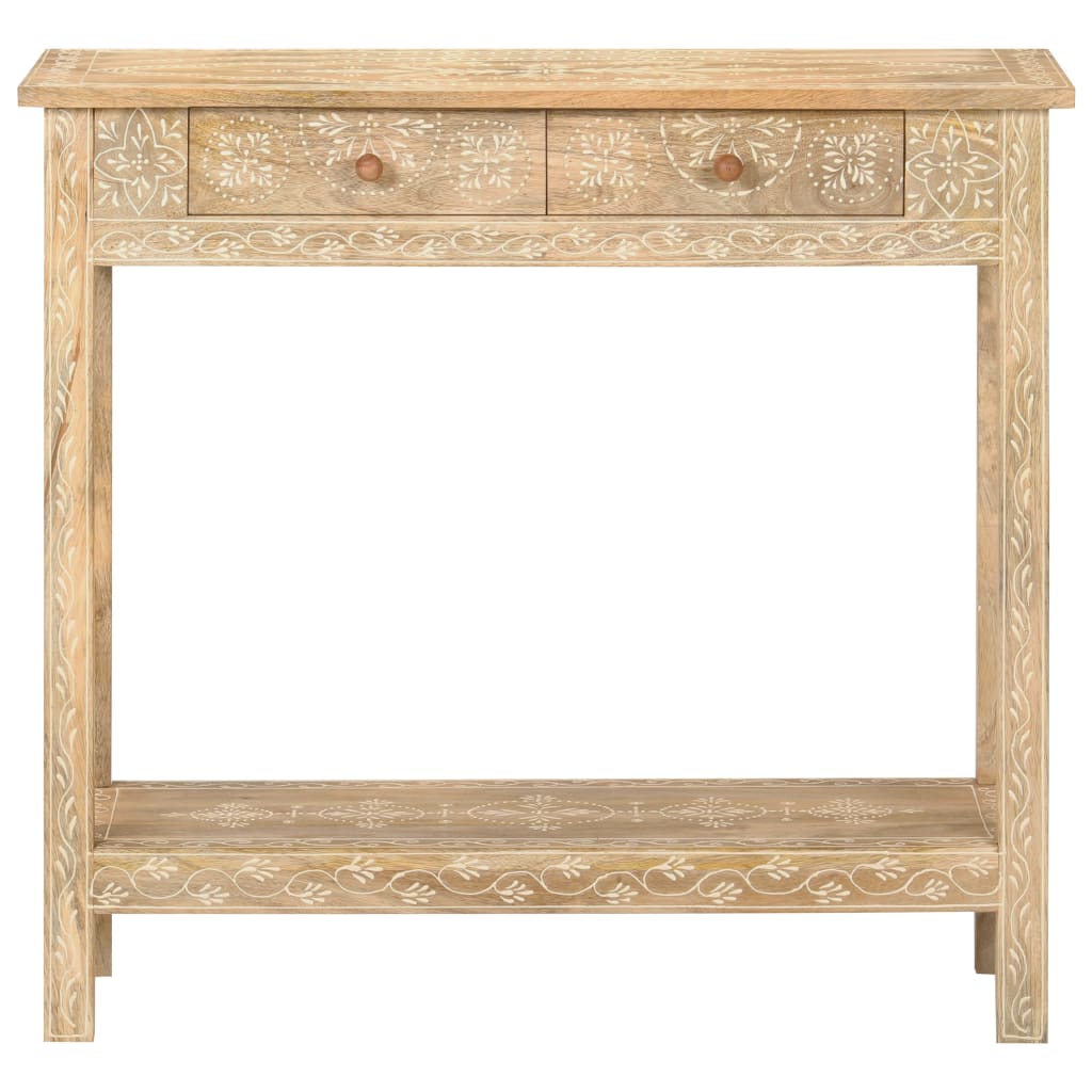 Tavolo Consolle 80x35x74 cm in Legno Massello di Mango 320379