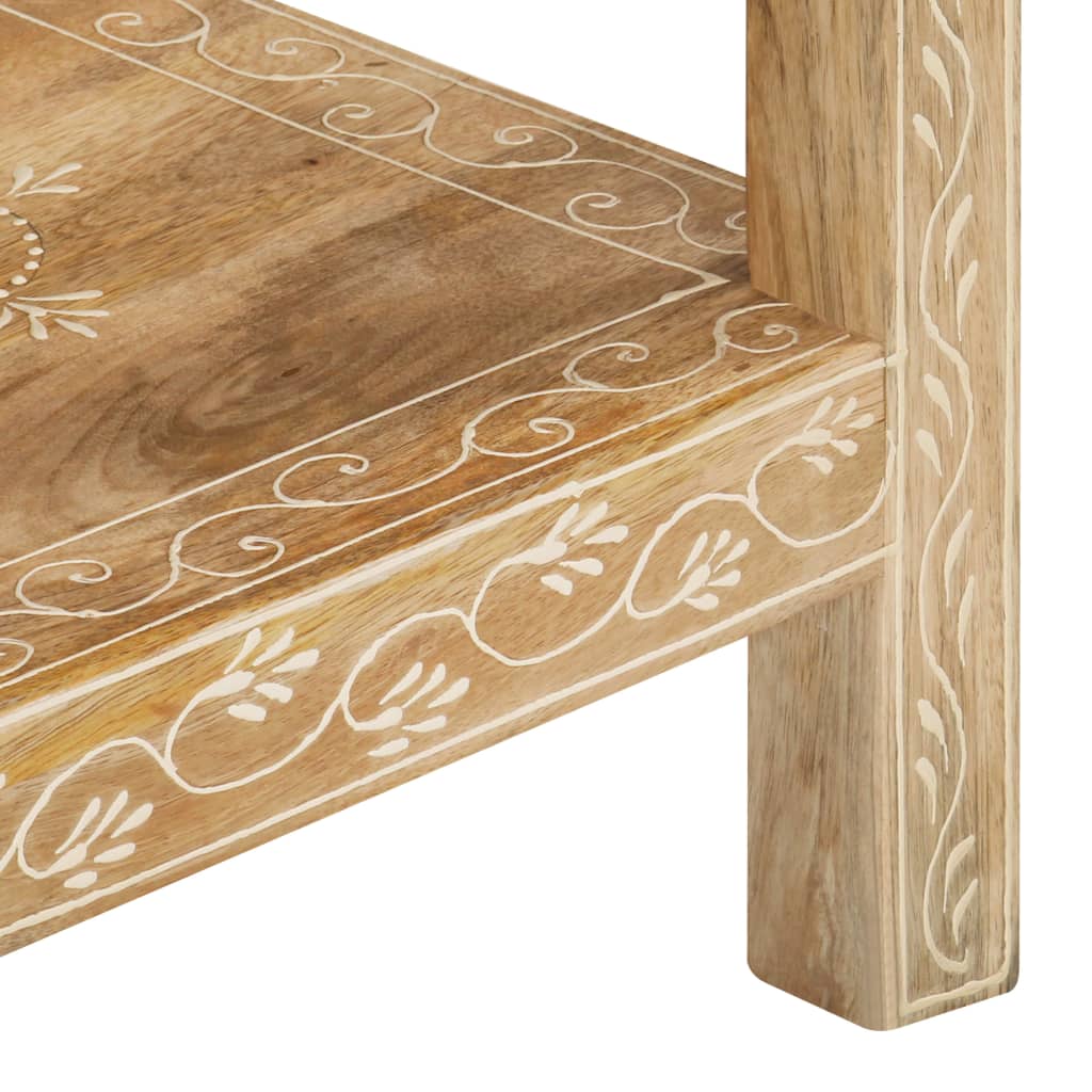 Tavolo Consolle 80x35x74 cm in Legno Massello di Mango