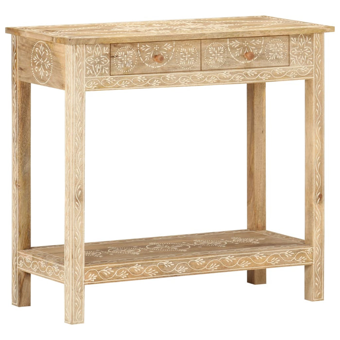 Tavolo Consolle 80x35x74 cm in Legno Massello di Mango