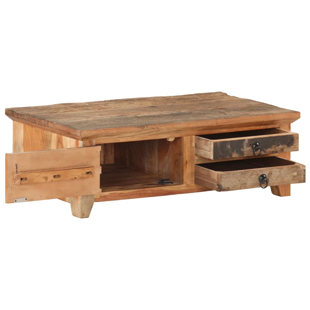 Tavolino da Caffè 90x50x35 cm in Legno Massello di Recupero cod mxl 25190