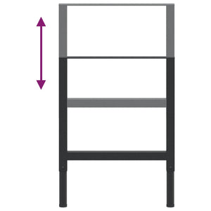 Telai per Banco da Lavoro 2 pz in Metallo 55x(69-95,5) cm Neri 147931