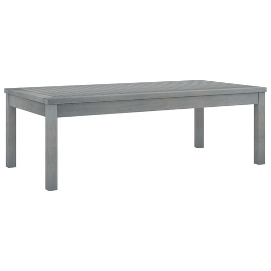 Tavolino da Caffè 100x50x33 cm Grigio Legno Massello di Acacia cod mxl 34503