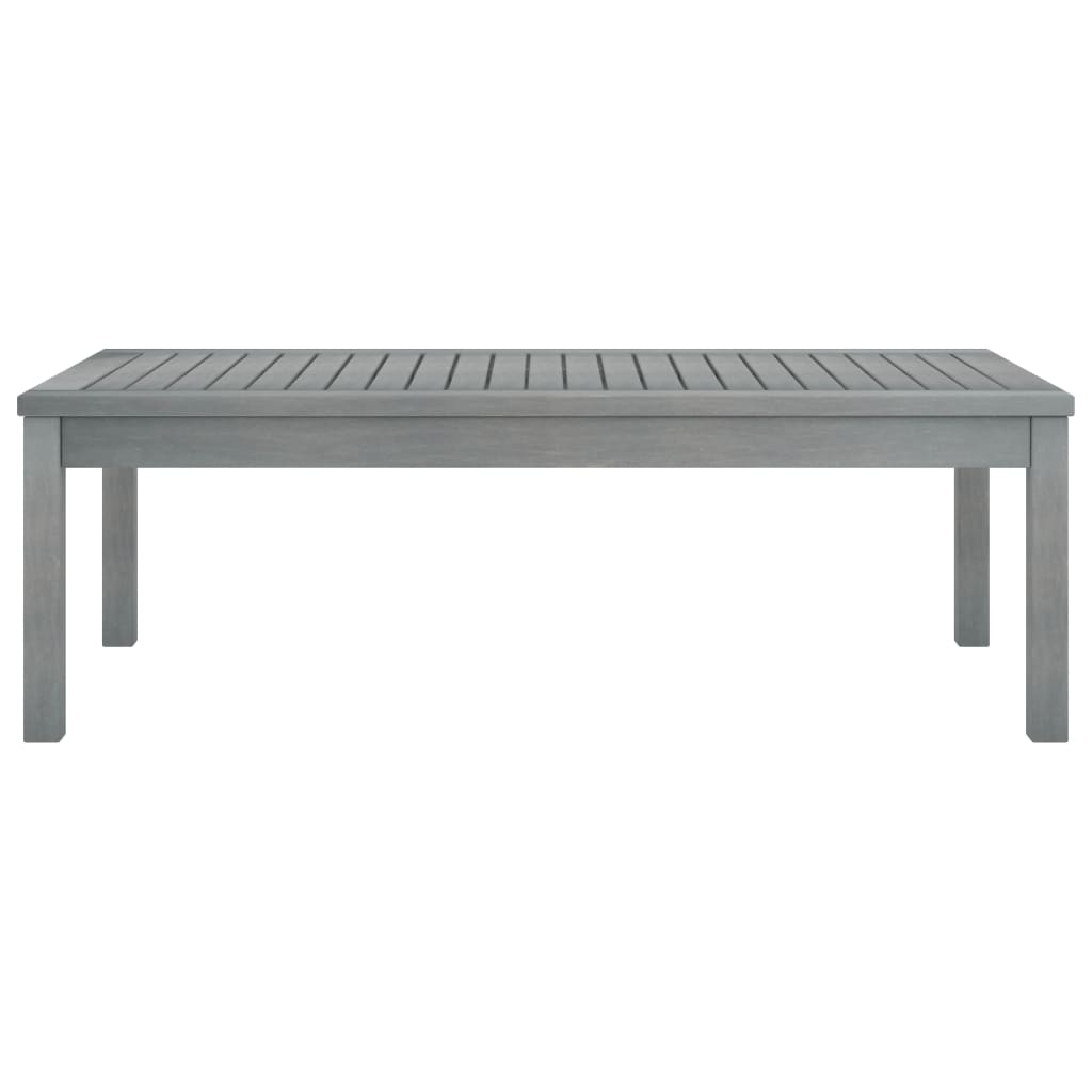 Tavolino da Caffè 100x50x33 cm Grigio Legno Massello di Acacia cod mxl 34503