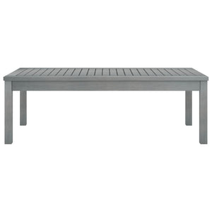 Tavolino da Caffè 100x50x33 cm Grigio Legno Massello di Acacia cod mxl 34503