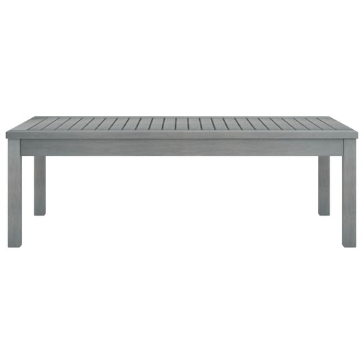 Tavolino da Caffè 100x50x33 cm Grigio Legno Massello di Acacia cod mxl 34503