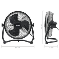 Ventilatore da Pavimento a 3 Velocità 60 cm 120 W Nero 51452