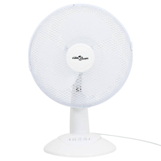 Ventilatore da Tavolo a 3 Velocità 30 cm 40 W Bianco 51455