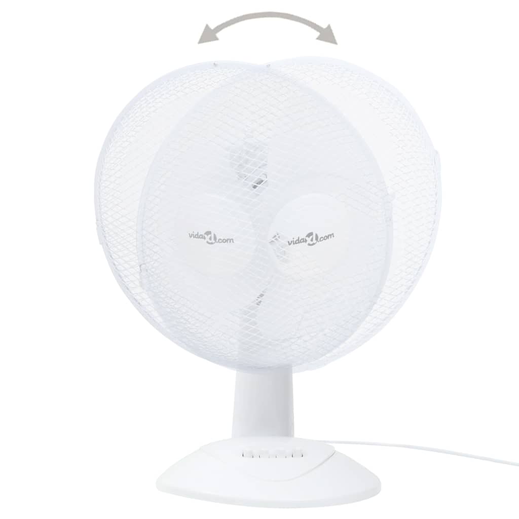 Ventilatore da Tavolo a 3 Velocità 30 cm 40 W Bianco cod mxl 42731