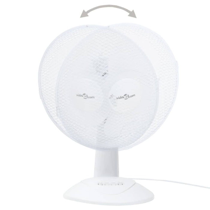 Ventilatore da Tavolo a 3 Velocità 30 cm 40 W Bianco cod mxl 42731