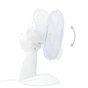 Ventilatore da Tavolo a 3 Velocità 30 cm 40 W Bianco cod mxl 42731