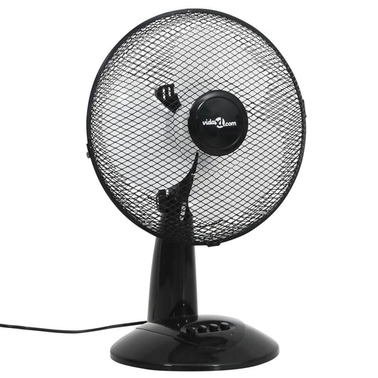 Ventilatore da Tavolo a 3 Velocità 30 cm 40 W Nero