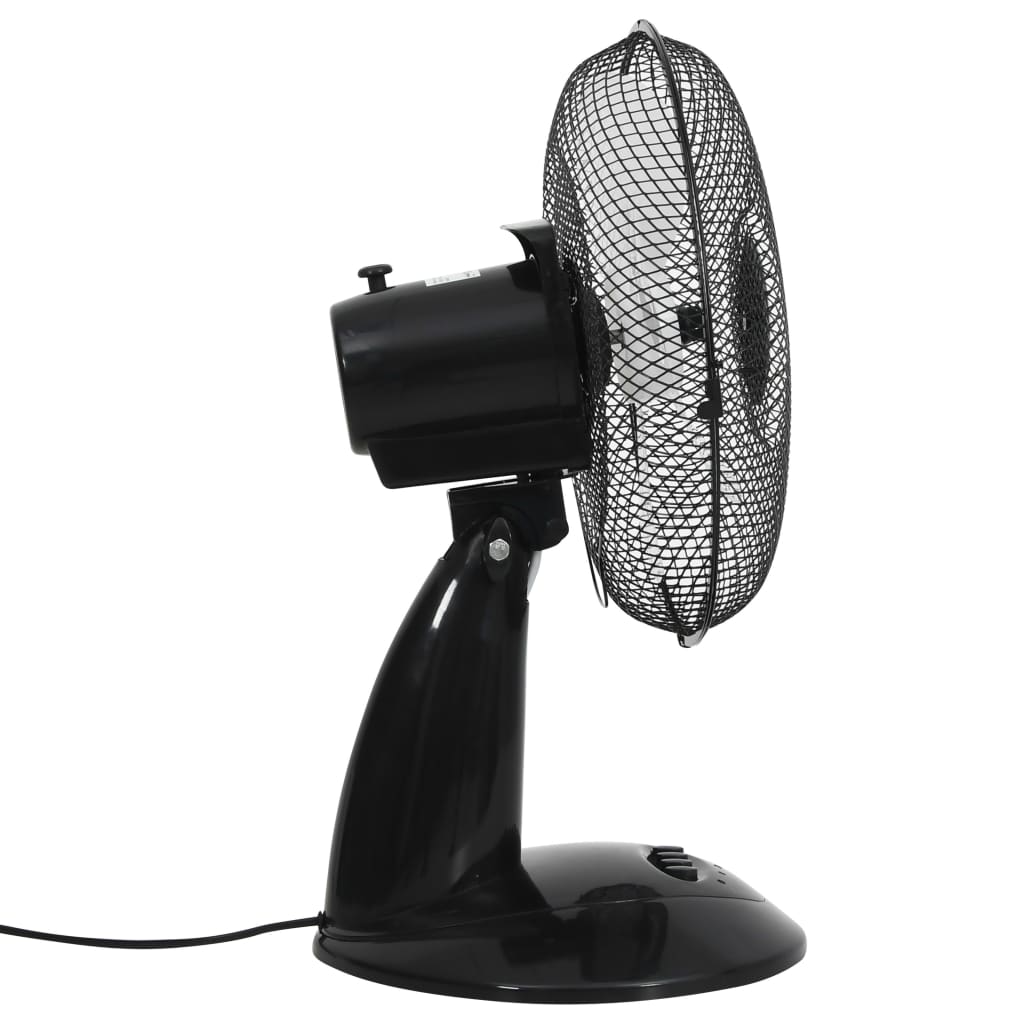 Ventilatore da Tavolo a 3 Velocità 30 cm 40 W Nero