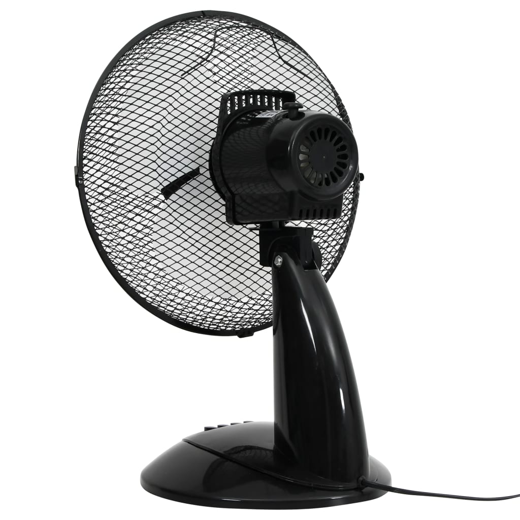 Ventilatore da Tavolo a 3 Velocità 30 cm 40 W Nero