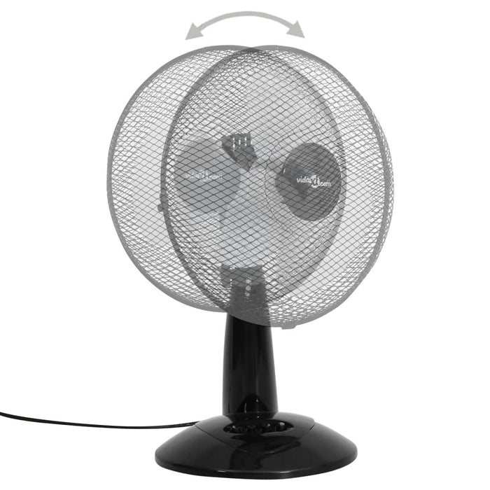 Ventilatore da Tavolo a 3 Velocità 30 cm 40 W Nero