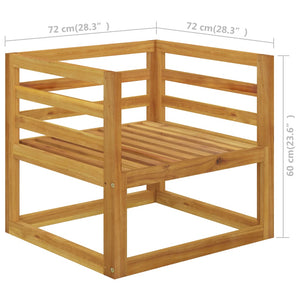 Sedia da Giardino con Cuscino Crema in Legno Massello di Acacia cod mxl 78161