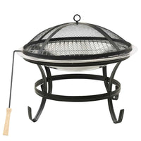 Braciere e Barbecue 2in1 e Attizzatoio 56x56x49 cm Acciaio Inox 313351