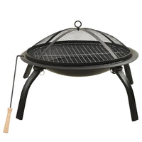 Braciere e Barbecue 2 in 1 con Attizzatoio 56x56x49 cm Acciaio cod mxl 70977