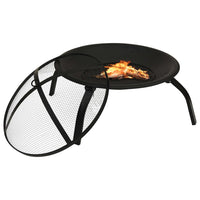 Braciere e Barbecue 2 in 1 con Attizzatoio 56x56x49 cm Acciaio cod mxl 70977