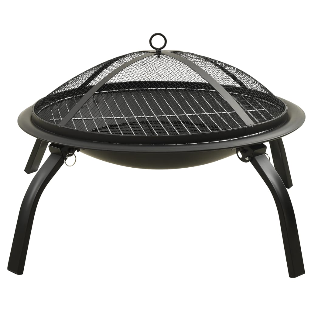 Braciere e Barbecue 2 in 1 con Attizzatoio 56x56x49 cm Acciaio cod mxl 70977