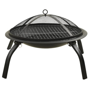 Braciere e Barbecue 2 in 1 con Attizzatoio 56x56x49 cm Acciaio 313352