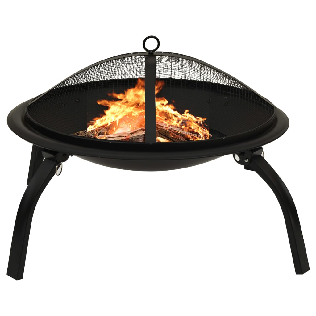 Braciere e Barbecue 2 in 1 con Attizzatoio 56x56x49 cm Acciaio cod mxl 70977