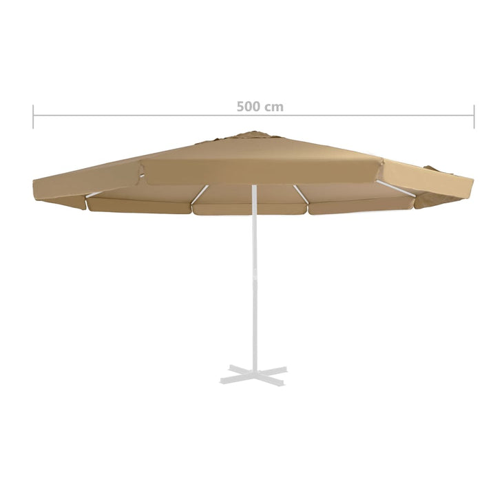 Telo di Ricambio per Tenda da Sole Tortora 500 cm cod mxl 54581