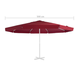 Telo di Ricambio per Tenda da Sole Rosso Bordò 500 cm cod mxl 55033