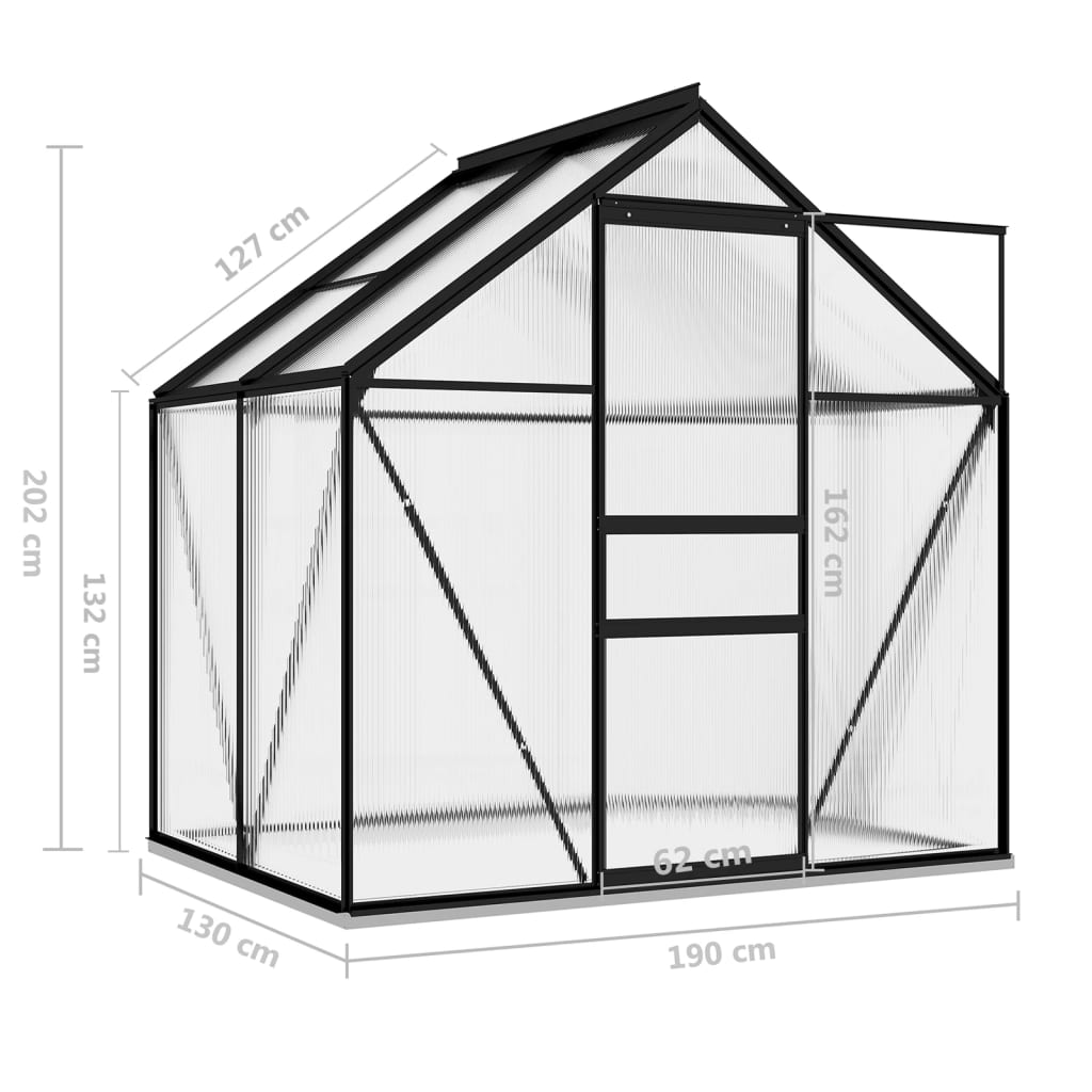 Serra Antracite in Alluminio 2,47 m² cod mxl 54109